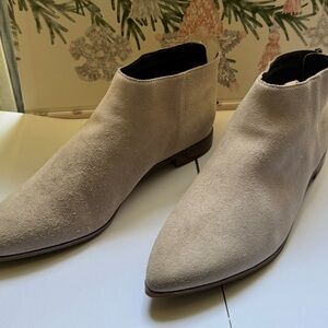 Cole Haan Beige Suede Ankle Boots